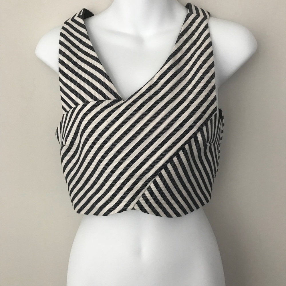 Forever 21 bustier striped crop top size S